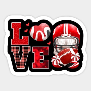 Rugby Ball Love Valentine's Day Sticker